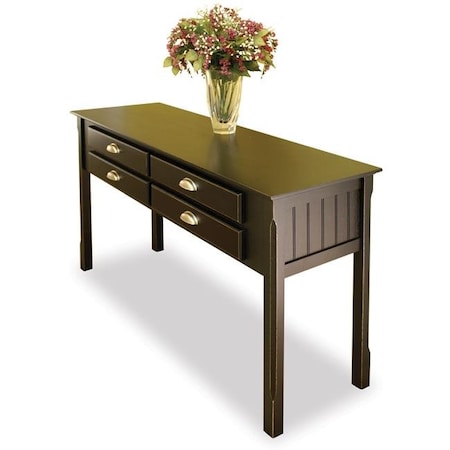 Winsome Winsome 20450 Black Beechwood CONSOLE/HALL TABLE WITH DRAWERS 20450